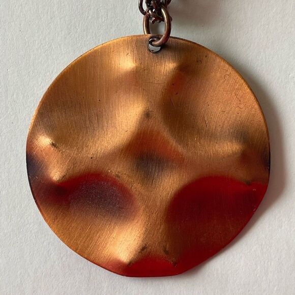 Vintage MCM‎ Retro 1960's Copper Necklace with Multi Link Chain - Picture 6 of 6